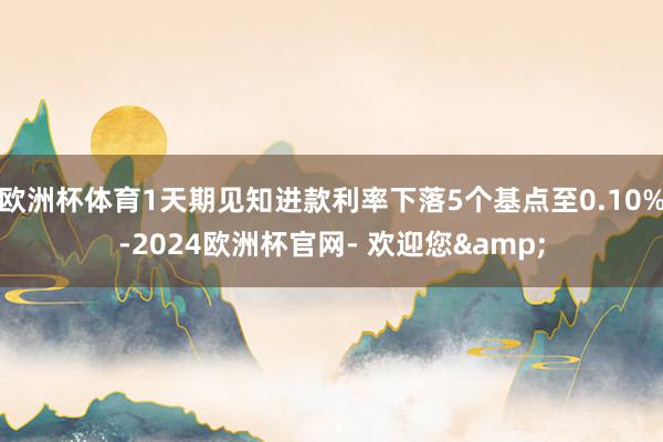 欧洲杯体育1天期见知进款利率下落5个基点至0.10%-2024欧洲杯官网- 欢迎您&