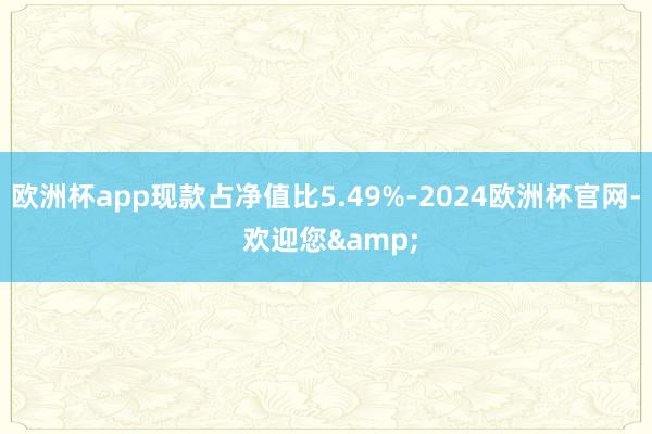 欧洲杯app现款占净值比5.49%-2024欧洲杯官网- 欢迎您&