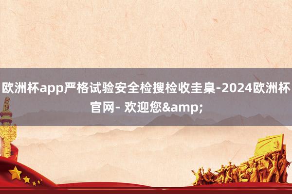 欧洲杯app严格试验安全检搜检收圭臬-2024欧洲杯官网- 欢迎您&