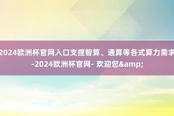 2024欧洲杯官网入口支捏智算、通算等各式算力需求-2024欧洲杯官网- 欢迎您&