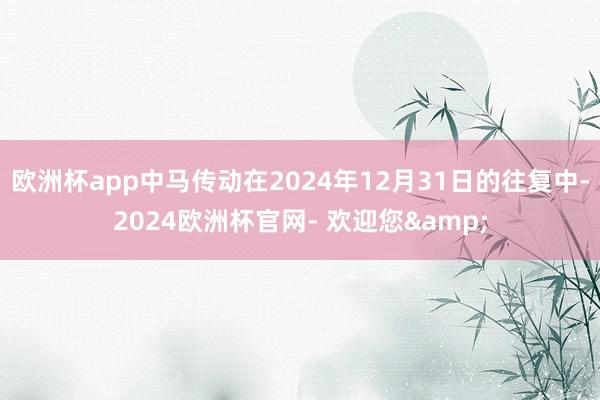 欧洲杯app中马传动在2024年12月31日的往复中-2024欧洲杯官网- 欢迎您&