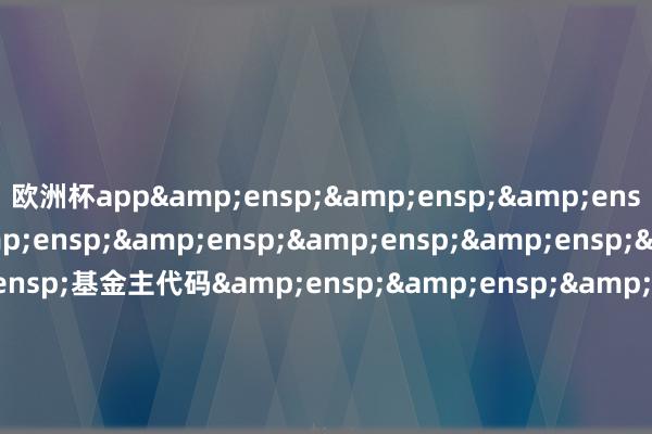 欧洲杯app&ensp;&ensp;&ensp;&ensp;&ensp;&ensp;&ensp;&ensp;&ensp;&ensp;基金主代码&ensp;&ensp;&ensp;&ensp;&ensp;&ensp;&ensp;&ensp;&ensp;&ensp;&ensp;&ensp;&ensp;基金称号&ensp;&ensp;&ensp;&ensp;&ensp;&ensp;&ensp;&ensp